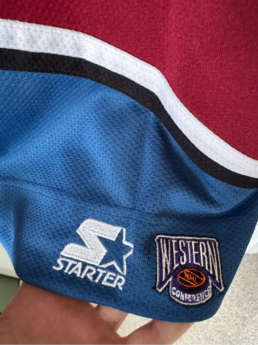 Vintage 90s Starter Colorado Avalanche NHL Hockey Jersey Size Large Blank - Picture 5 of 9